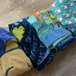 100% Cotton XL 40/42 BOXERS SPONGEBOB POOH PAC-MAN SANTA COW Colorful Cartoon